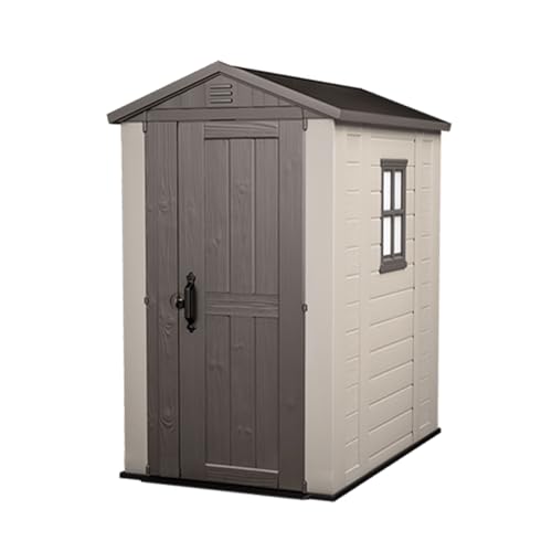 Keter Factor 4x6 Outdoor Storage Shed Kit-Perfect to Store Patio Furniture, Garden Tools, Bike Accessories, Beach Chairs and Push Lawn Mower