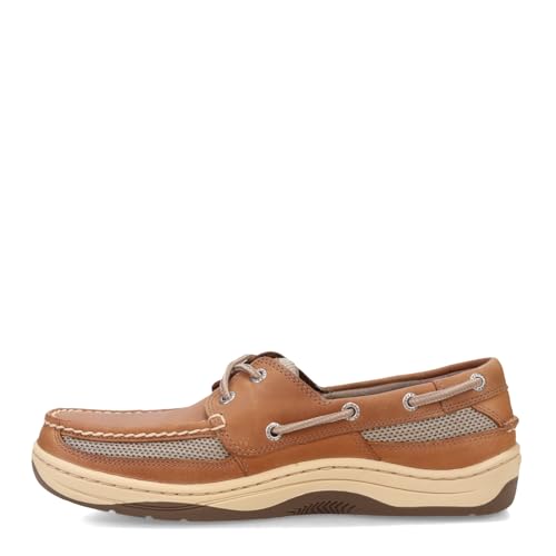 Sperry Men's, Tarpon 2-Eye Boat Shoes Linen 9 W Tan/Beige