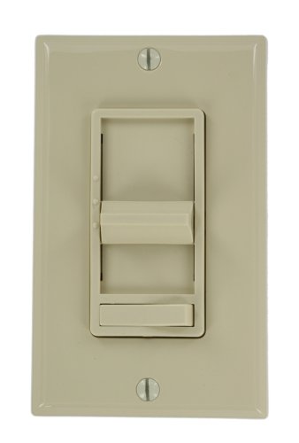 Leviton 6629-3I SureSlide 1.5A Quiet Step Fan Speed Control, Single Pole or 3-Way, Ivory