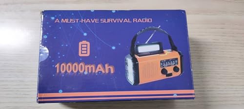 48100mWh NOAA Emergency Weather Radio, Solar Hand Crank Radio,Portable AM/FM/NOAA Radio with 700LM Crank Flashlight, Reading Lamp,Compass,SOS for Hurricane Storm Emergency Survival Kit Outdoor Camping