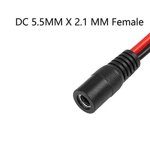 RIIEYOCA XT60 Adapter with Mount Panel Cable 14AWG XT60 Male Plug with Mount Panel to Male DC 5.5mm X 2.1mm Power Cable for RC Lipo Battery Solar Panel E-bike Skyzone FPV Monitor Power Supply (30CM)