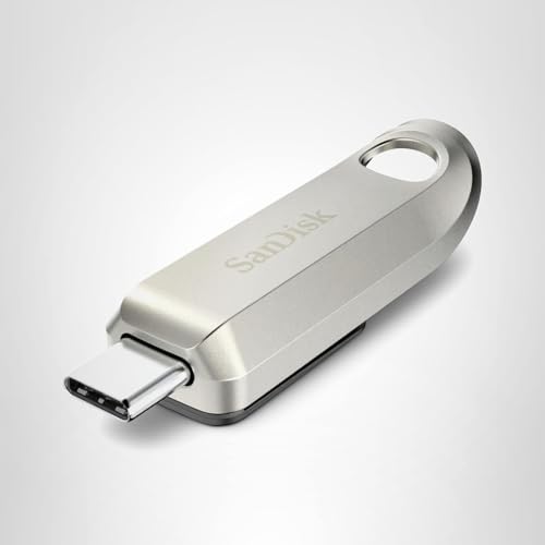 SANDISK 256GB Ultra Luxe USB Type-C Flash Drive - Up to 400MB/s, USB 3.2 Gen 1, Premium Metal Design - SDCZ75-256G-G46
