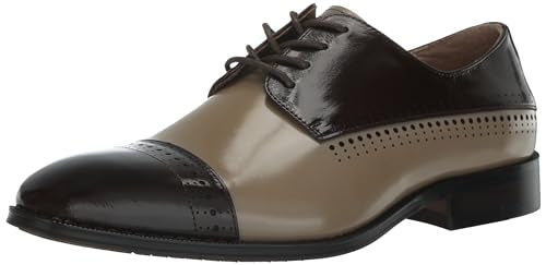 Stacy Adams Men's Cabot Cap Toe Oxford, Navy Multi, 13