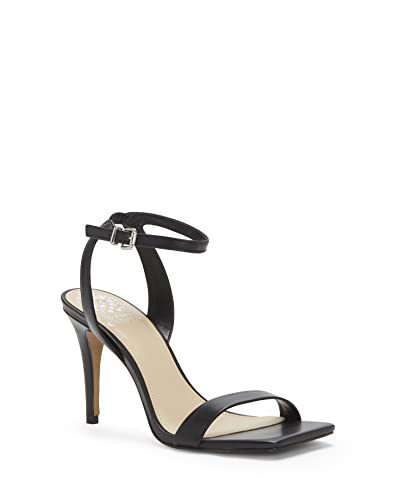 Vince Camuto womens Ankle-Strap Heeled Sandal, Black, 5.5 US