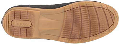 Chooka Womens Classic Tie Bootie Chelsea Rain, Black, 6 US
