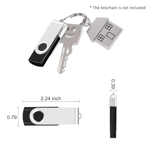 EASTBULL 16GB Bulk Flash Drives 50 Pack Flash Drives Pack USB 2.0 Thumb Drives Bulk Swivel USB Drives Bulk with Strings (16GB)