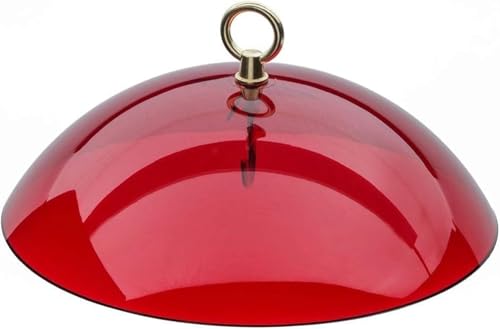 Birds Choice RED DOME Protective Dome, Protective Cover for Hanging Bird Feeders, 10", Red