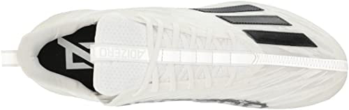 adidas Men's Adizero Football Shoe, White/Black/White, 10.5
