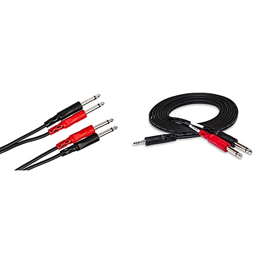 Hosa CPP-201 Dual 1/4" TS to Dual 1/4" TS Stereo Interconnect Cable, 1 Meter