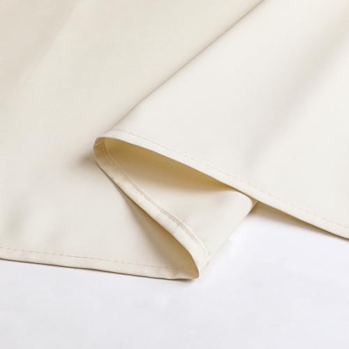 Wewoch Beige Rectangle Tablecloth Wrinkle Resistant Washable Fabric Table Cloth for Dining,Kitchen, Parties Weddings and Outdoor Use 60 Inch by 84 Inch