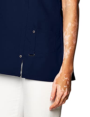 Dickies Women's Plus Size Xtreme Stretch V-Neck Scrubs Top, D-Wine, XXXXX-Large