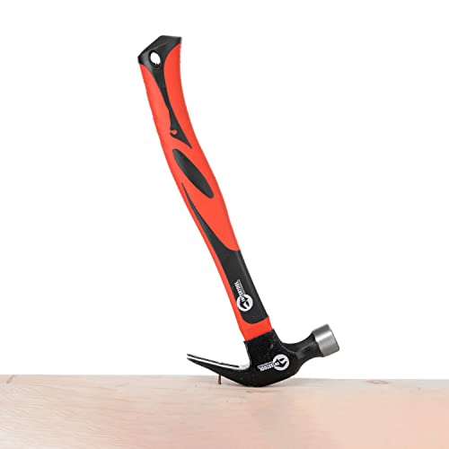 INTERTOOL Claw Hammer, 16 oz. Fiberglass Shock Absorbing Handle, 1 lb., Framing, Nails, Carpentry, General Purpose HT-0223