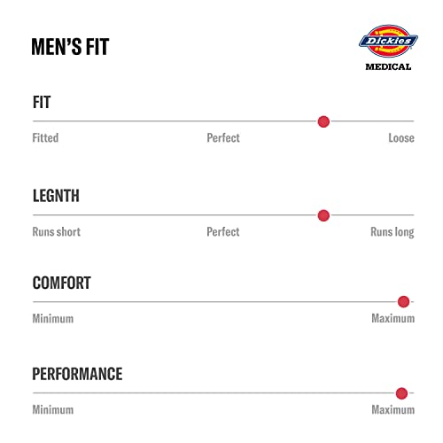 Dickies mens EDS Signature V-Neck Scrub Top Wine Medium