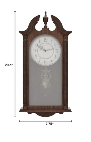 Bulova C1517 Saybrook Wall Clock, Brown Cherry