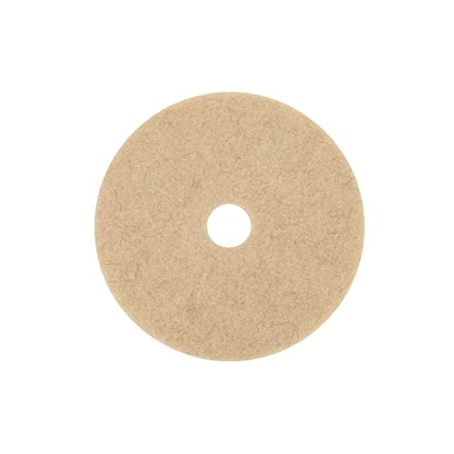 3M Natural Blend Tan Pad 3500, 18", 5/Case, Use for High Speed Burnishing on Harder Finishes and High Traffic Conditions