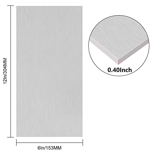 6061 T651 Aluminum Sheet Metal 8" x 12" x 1/2"(12.7MM) Flat Plain Thick Aluminum Plate Covered with Protective Film, 1/2Inch Thick Heat Treatable Rectangle Aluminum Metal Plate for lndustry, DIY