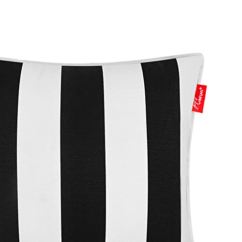 Pcinfuns Outdoor Lumbar Pillows 20x12 inch,Outdoor Patio Furniture Throw Pillows with Inserts,Decorative Pillows for Garden Couch Home Sofa Office Chair,2 Pack,Black Grey