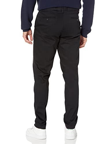 Amazon Essentials Men's Slim-Fit Wrinkle-Resistant Flat-Front Stretch Chino Pant, Black, 35W x 30L