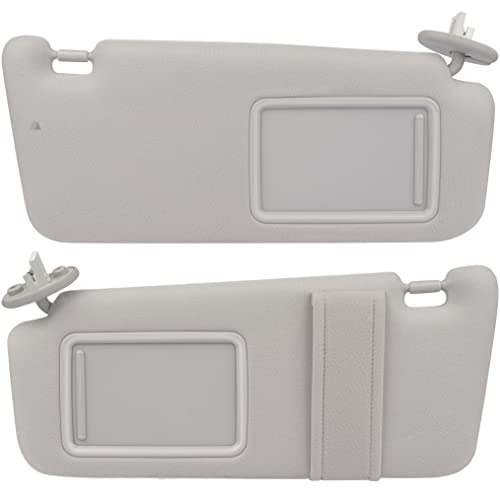 SCITOO Left & Right Sides Beige Sun Visor Assembly fit for 2009 2010 2011 2012 2013 2014 2015 2016 for Toyota venza with Sunroof(74310-0T022-A1)