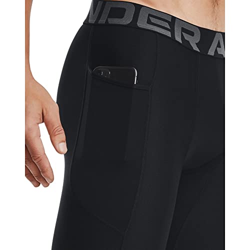 Under Armour Men's HeatGear Pocket Long Shorts , Black (001)/Pitch Gray, X-Large