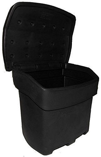 FCMP Outdoor - Outdoor Salt, Sand, and Storage Bin – Industrial Deck Box, Multi-purpose for Entranceways, Porch, Patio (SB140-BLK) Black (5 cu ft)