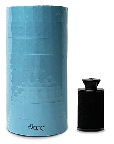 Blue Labels for Monarch 1131 One-Line Price Gun – 1 Sleeve, 20,000 Labels, Pricemarking with Security Slits and Free Ink Roller