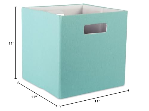 DII Poly-Cube Storage Collection Hard Sided, Collapsible Solid, Large, Teal