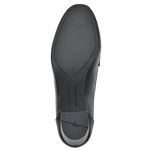 WHITE MOUNTAIN Women's Shoes Freehold Block Heel Loafer, Black/Smooth, 6 M