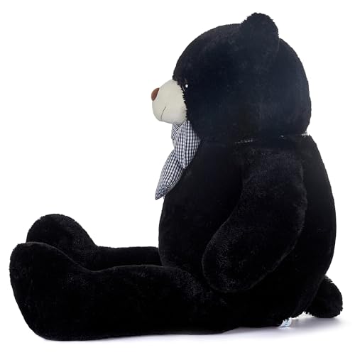 IKASA Giant Teddy Bear Stuffed Animal Plush Toy,47" Large Cute Jumbo Soft Toys,Huge Big Fluffy Fat Plushie,Gifts for Kid Girl (Black, 47 inches)