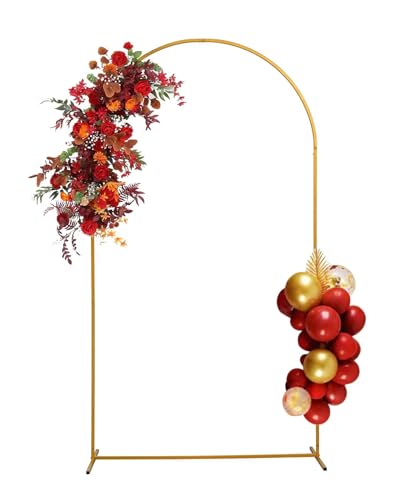 7.2Ft Wedding Arch Backdrop Stands,Metal Arch Backdrop Stand,Gold Wedding Balloon Arched Backdrop Stand Party,Friends Gathering,Christmas,Garden Decoration