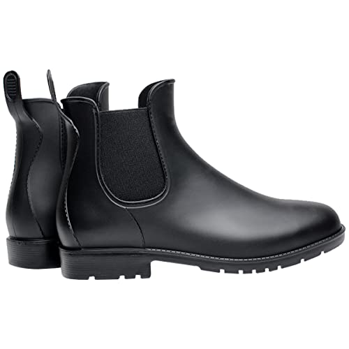 Yvmurain Women's Short Rain Boots Waterproof Work Shoes Lightweight Anti Slip Garden Shoes Rubber Ankle Chelsea Booties