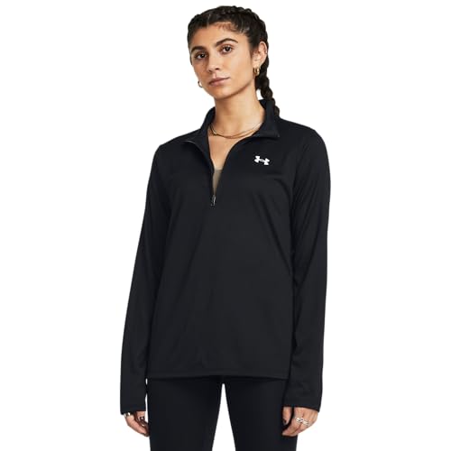 Under Armour Womens Tech Quarter Zip, (001) Black / / White, X-Small