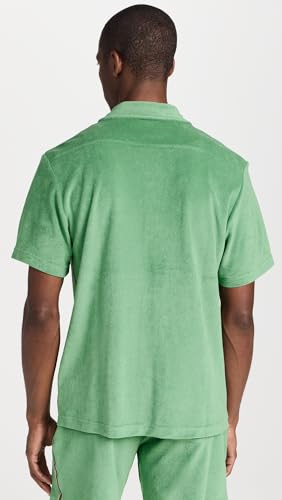 PS Paul Smith Men's Towelling Lounge Shirt, Bottle Green