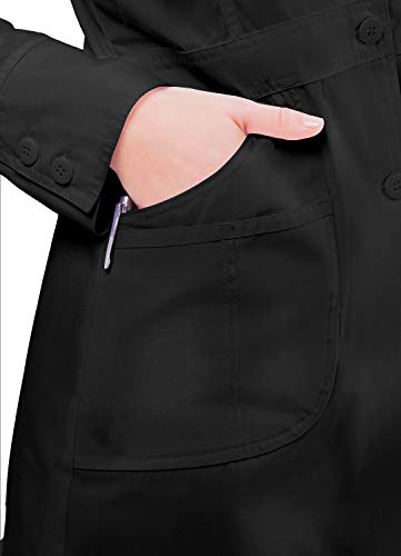 Adar Uniforms, Universal Lab Coats for Women - Perfection 32" Lab Coat - 811 - Black - XXS