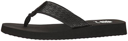 Yellow Box womens Flax Wedge Sandal, Black, 6 US