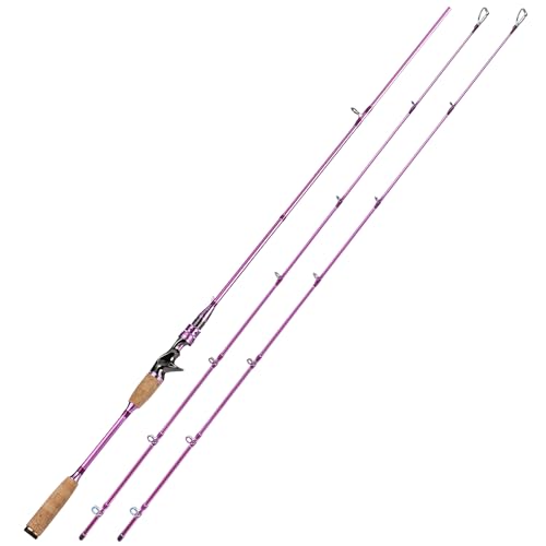 Sougayilang Two Sections Fishing Pole,6.9Ft Colorful Rod Guide Rings Super Light Weight for Bass,Catfish and Other Small Fishes (DYQB)