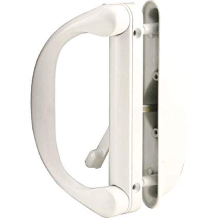 Sliding Patio Door Handle Set for Milgard, White (Locking)