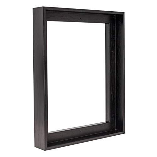 Canvas Floating Frame, Picture Wall Art Painting Frame for Finished Canvas Painting 1-1/4 Deep Picture Art Wall Decor. (Black, 12x20)