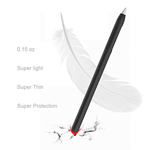 YINVA Case for Apple Pencil Grip for Apple Pencil Accessories Holder for Apple Pencil 1st Generation Cover Sleeve for Apple Pencil with Protective Nib Cover for iPad Pencil(Black)