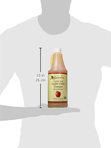 Kevala Organic Raw Apple Cider Vinegar – With Mother, Organic Apples, Salad Dressing, Non-GMO, Kosher, Fresh Apples, Unfiltered, Gluten Free, 35 oz