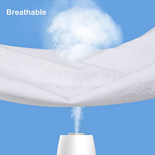 Waterproof Mattress Protector Twin Size Mattress Cover Cooling Mattress Pad Breathable Noiseless Soft Bed Protector Deep Pocket Fits 6"-15", Machine Washable (Twin, 1 Pack)