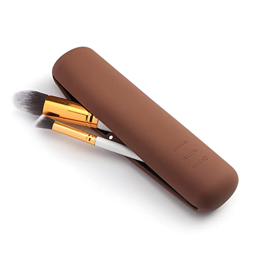CORNERIA Travel Makeup Brush Case with Magnets lock, Portable Makeup Brush Cosmetic Holder, Soft and Comfortable Makeup Brush Organizer, Fashionable and Beautiful Cosmetic Brush Bag