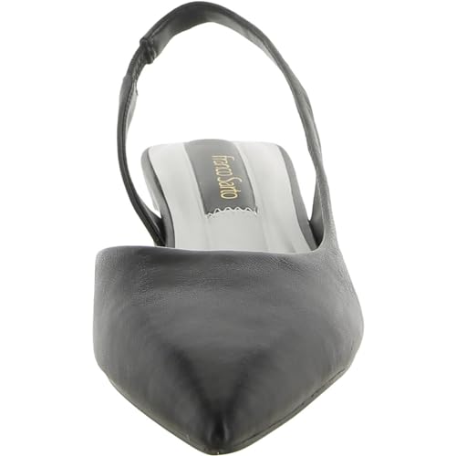 Franco Sarto Womens Tyra Low Block Heel Slingback Pump Brown Plaid Fabric 10 M