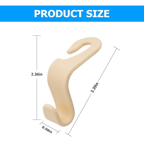 4PCS Car Back Seat Headrest Hooks, Rear Car Seat Storage Headrest Hanger Holder Hooks Organizer, Universal Auto Interior Accessories for Bag Purse Handbag Cloth Coats Grocery (Pink)