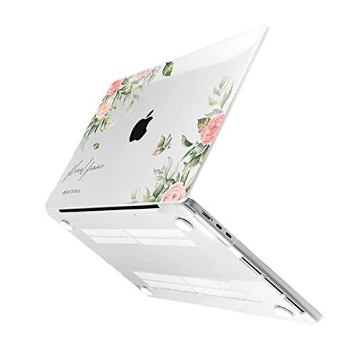 Batianda Compatible with New MacBook Air 13 inch Case 2024 M3/M2 Chip Model A3113/A2681, Plastic Crystal Hardshell Keyboard Cover for MacBook Air 13.6 inch & USB-C OTG Adapter, Lovely flower
