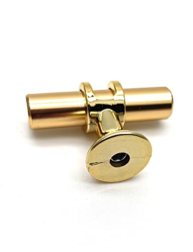 Susenya T Shaped Shower Door Knob, T Knobs for Cabinets,Single Hole T Bar Cabinet Pulls,1.97" Length,with Screws,Aluminum Alloy,Gold,2Pcs
