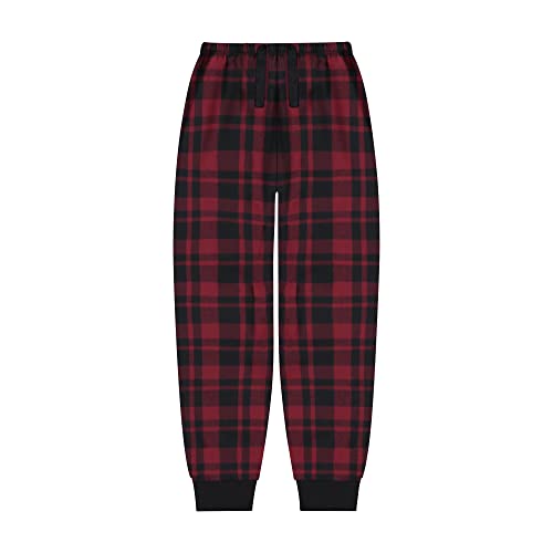 US Angels Dreamlife Boys Pajama Sleepwear Set, Super Soft and Cozy 2 Piece Long Sleeve Pants Set, Maroon, 8