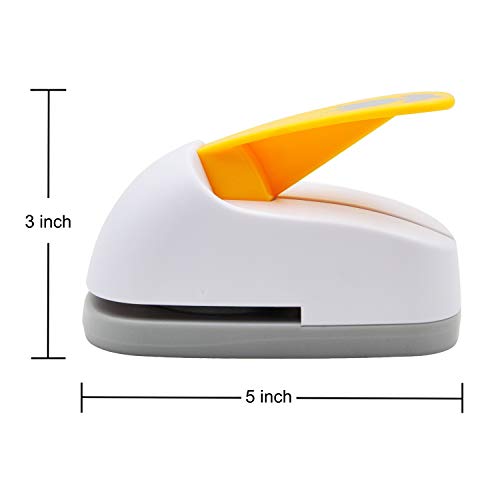 Craft Lever Punch 2 inch Circle Ware Punch DIY Handmade Paper Punch(White Circle Ware)