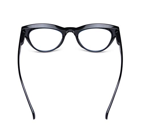 Eyekepper Large Cateye Design Reading Glasses Oversized Readers for Women Reading - Tortoise +2.75