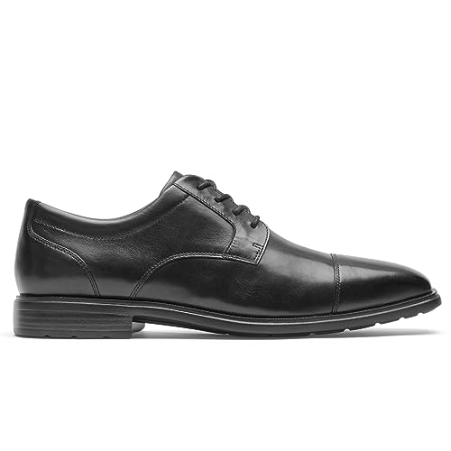 Rockport Men's Dressports Work Cap Toe Oxford, Black, 7